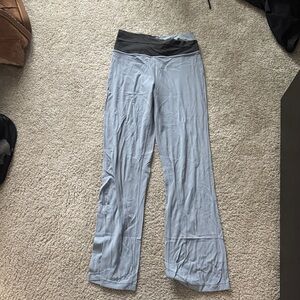 Lululemon light blue Yoga Pants with Grey Waistband